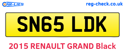 SN65LDK are the vehicle registration plates.