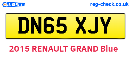 DN65XJY are the vehicle registration plates.