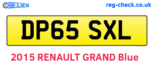 DP65SXL are the vehicle registration plates.