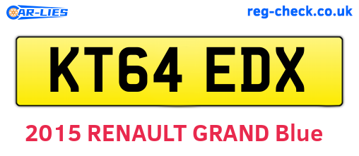 KT64EDX are the vehicle registration plates.