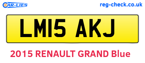 LM15AKJ are the vehicle registration plates.