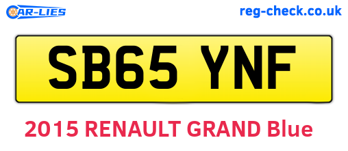 SB65YNF are the vehicle registration plates.