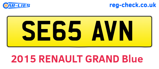 SE65AVN are the vehicle registration plates.
