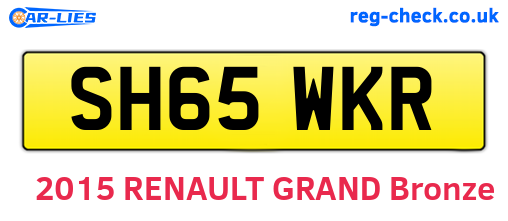 SH65WKR are the vehicle registration plates.