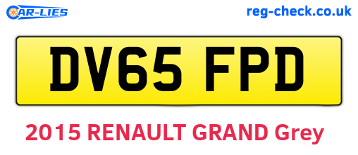 DV65FPD are the vehicle registration plates.
