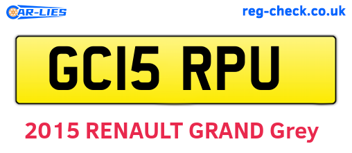 GC15RPU are the vehicle registration plates.