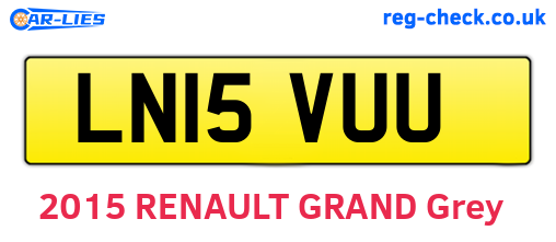 LN15VUU are the vehicle registration plates.