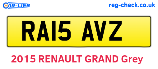 RA15AVZ are the vehicle registration plates.