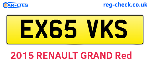 EX65VKS are the vehicle registration plates.