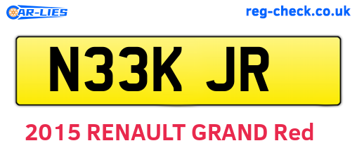 N33KJR are the vehicle registration plates.