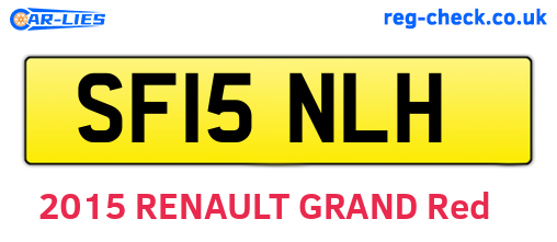 SF15NLH are the vehicle registration plates.