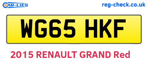WG65HKF are the vehicle registration plates.