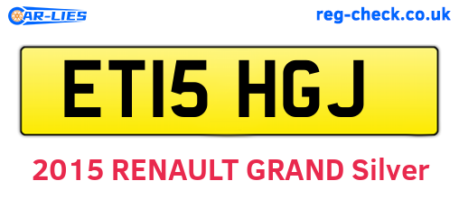 ET15HGJ are the vehicle registration plates.