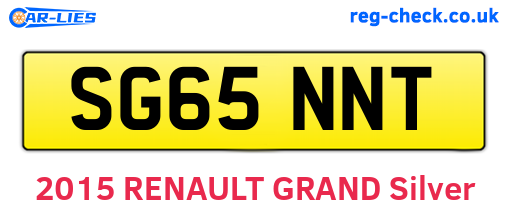 SG65NNT are the vehicle registration plates.