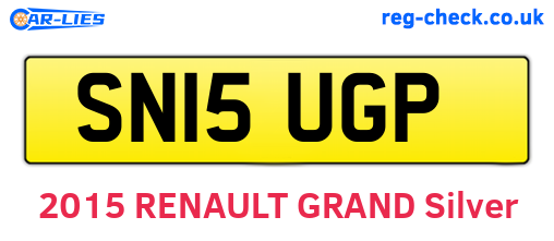SN15UGP are the vehicle registration plates.