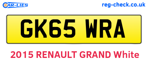 GK65WRA are the vehicle registration plates.