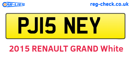 PJ15NEY are the vehicle registration plates.