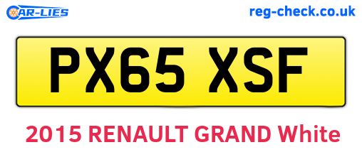PX65XSF are the vehicle registration plates.