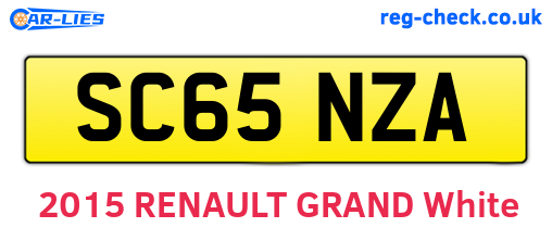 SC65NZA are the vehicle registration plates.