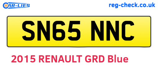 SN65NNC are the vehicle registration plates.