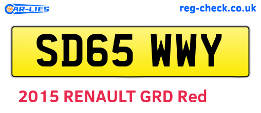 SD65WWY are the vehicle registration plates.
