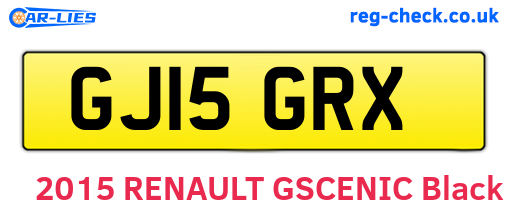 GJ15GRX are the vehicle registration plates.