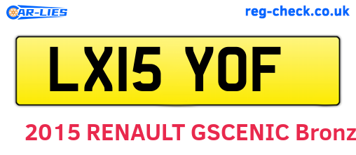 LX15YOF are the vehicle registration plates.