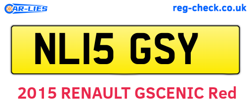 NL15GSY are the vehicle registration plates.