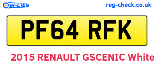 PF64RFK are the vehicle registration plates.
