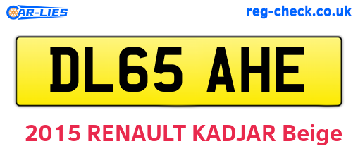DL65AHE are the vehicle registration plates.