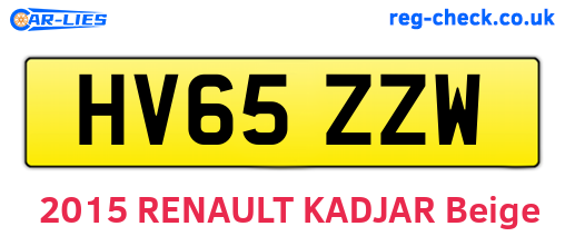 HV65ZZW are the vehicle registration plates.