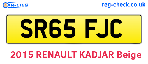 SR65FJC are the vehicle registration plates.