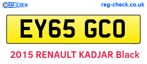 EY65GCO are the vehicle registration plates.