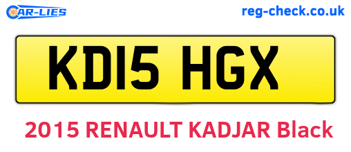KD15HGX are the vehicle registration plates.
