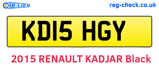 KD15HGY are the vehicle registration plates.