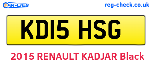 KD15HSG are the vehicle registration plates.