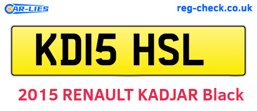 KD15HSL are the vehicle registration plates.