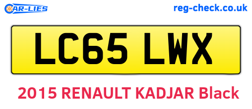 LC65LWX are the vehicle registration plates.