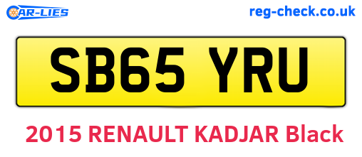 SB65YRU are the vehicle registration plates.