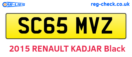 SC65MVZ are the vehicle registration plates.