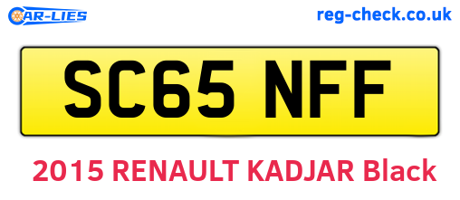 SC65NFF are the vehicle registration plates.