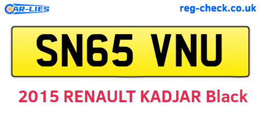 SN65VNU are the vehicle registration plates.