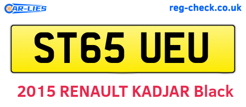 ST65UEU are the vehicle registration plates.