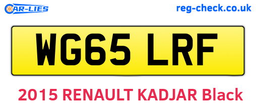 WG65LRF are the vehicle registration plates.