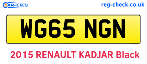 WG65NGN are the vehicle registration plates.