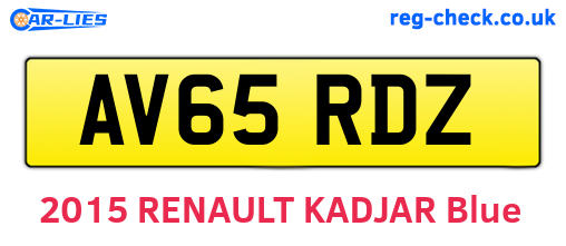 AV65RDZ are the vehicle registration plates.
