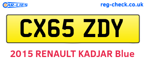 CX65ZDY are the vehicle registration plates.