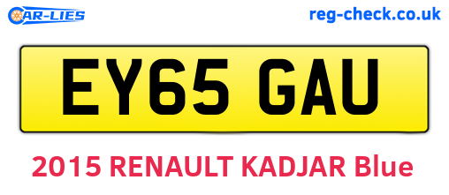 EY65GAU are the vehicle registration plates.