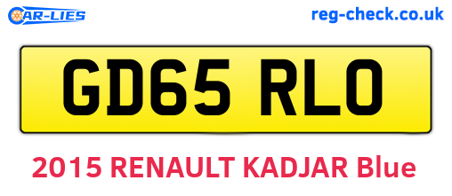 GD65RLO are the vehicle registration plates.