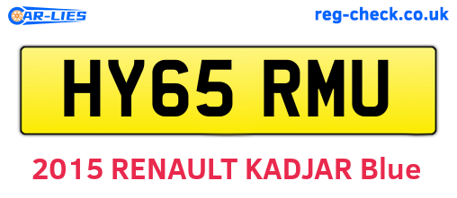 HY65RMU are the vehicle registration plates.